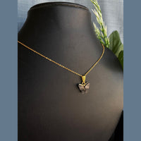 Mahavir Gold Plated Butterfly Pendant