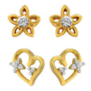 Mahi Combo of Glory gold plated two pair of earring & bracelet for Women