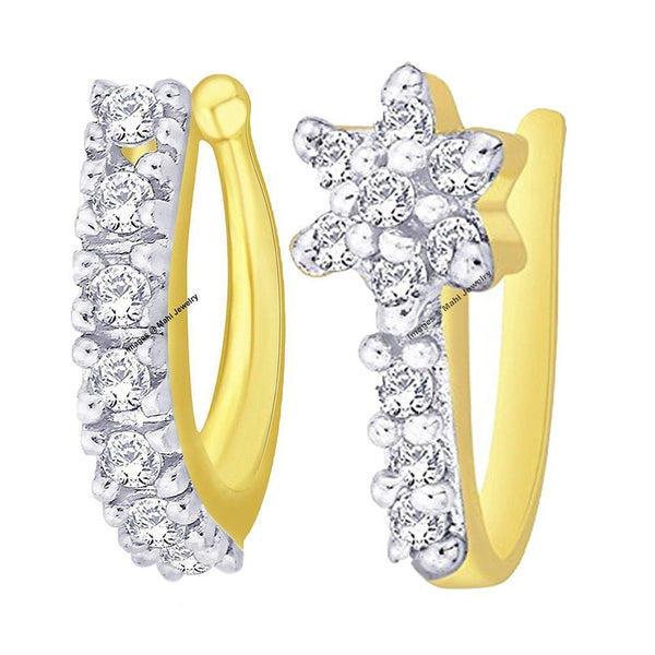 Mahi Valantine Gift Combo of Gold Plated Classic Nose Rings