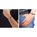 Mahi Combo of Shiv Trishul Damru and Mahakal Leather Bracelet with Rudraksha for Men (CO1105140M)