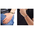 Mahi Combo of OM Trishul and Narasimha Leather Bracelet with Rudraksha for Men (CO1105141M)