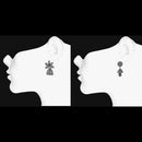 Mahi Combo of Two Traditional Ethnic Jhumka Floral Earrings with Artificial Beads (CO1105185R)