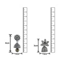 Mahi Combo of Two Traditional Ethnic Jhumka Floral Earrings with Artificial Beads (CO1105185R)