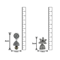 Mahi Combo of Two Traditional Ethnic Jhumka Floral Earrings with Artificial Beads (CO1105185R)