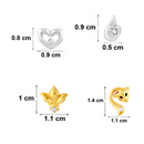 Mahi Combo of 8 Small Baby Top Earring with Crystal Stones for Girls and Women CO1105268M