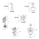 Mahi Combo of 10 Small Crystal Stud Earrings for girls and women CO1105271M