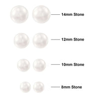Mahi Classic White Artificial Pearlss Combo of 4 Stud Earrings (different size) for Women (CO1105519R)