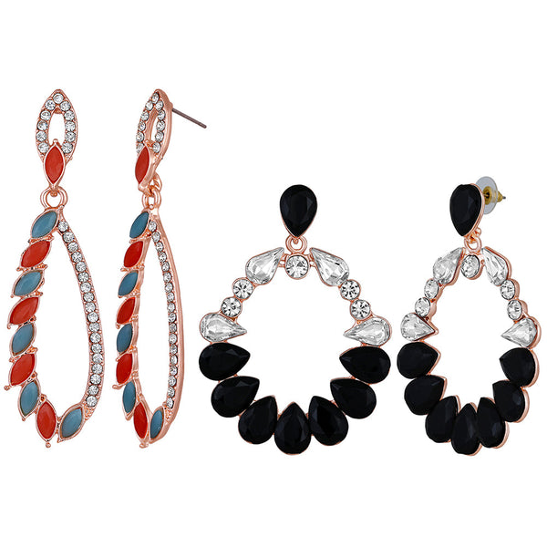 Mahi Combo of Danglers Earrings with Beads for Women (CO1105594Z)