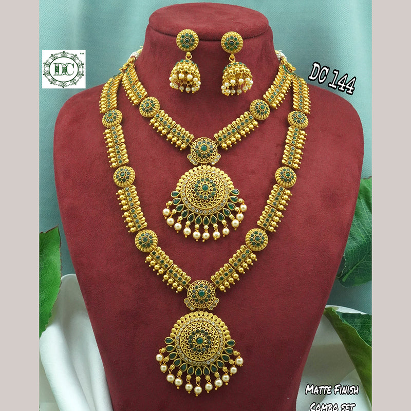 Diksha Collection Gold Plated Bridal Jewellery  Set