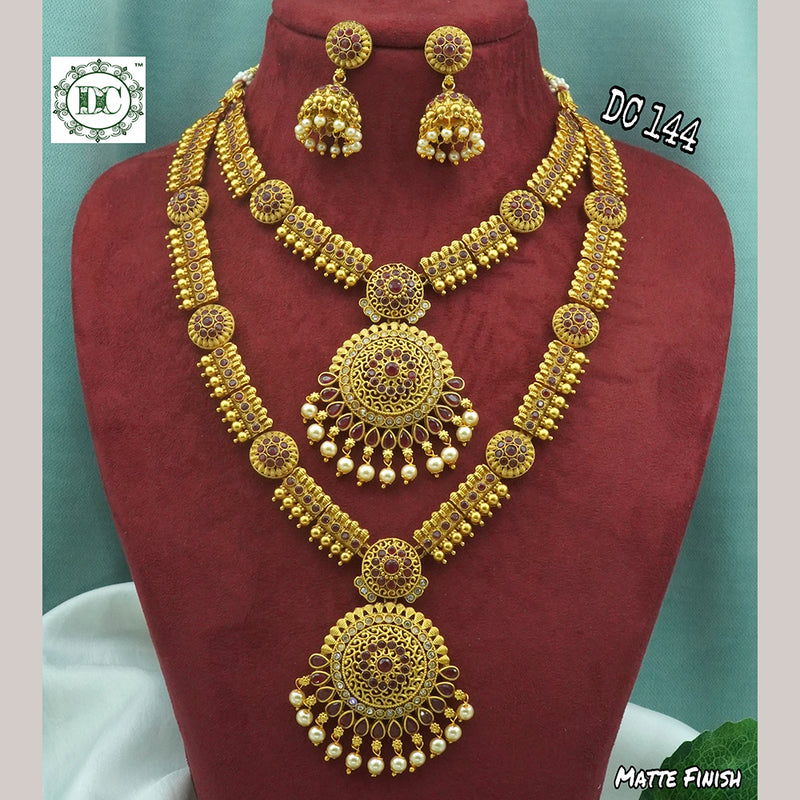 Diksha Collection Gold Plated Bridal Jewellery  Set