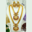 Diksha Collection Gold Plated Long & Short Necklace Set