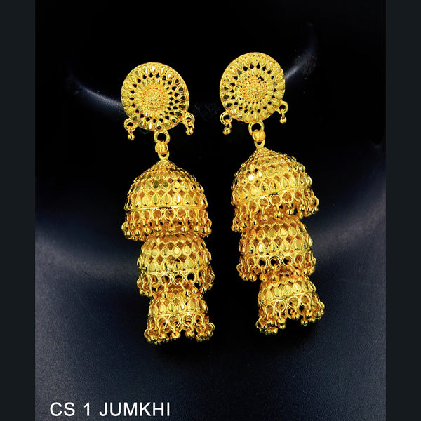 Mahavir Forming Gold Plated Jhumki Earrings
