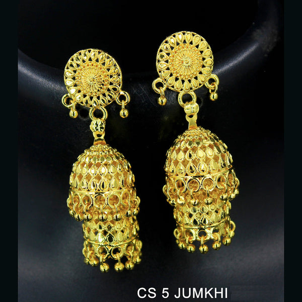 Mahavir Gold Plated Jhumki Earrings CS Jumkhi 5