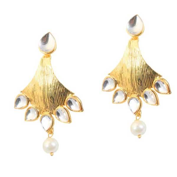 Aurum Kundan Gold Plated Dangler Earrings - 1305016