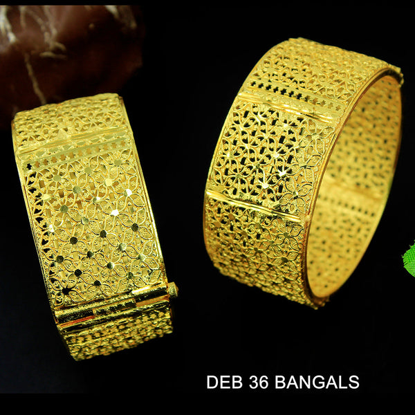 Mahavir Forming Gold Plated Bangle Set - DEB 36 BANGALS