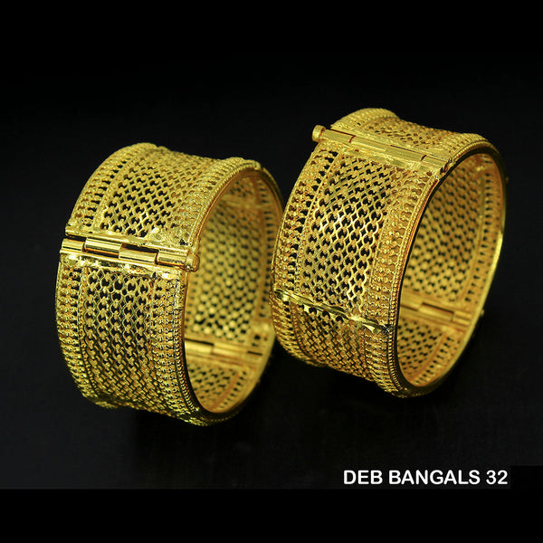 Mahavir Forming Gold Plated Bangle Set - DEB BANGALS 32