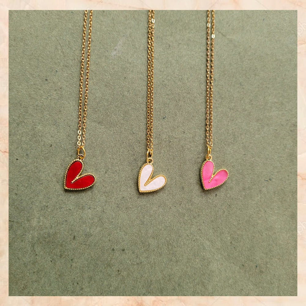 Dream Fashion Gold Plated Heart Shape Chain Pendant