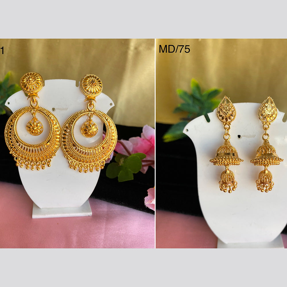 Mahavir Gold Earrings Combo