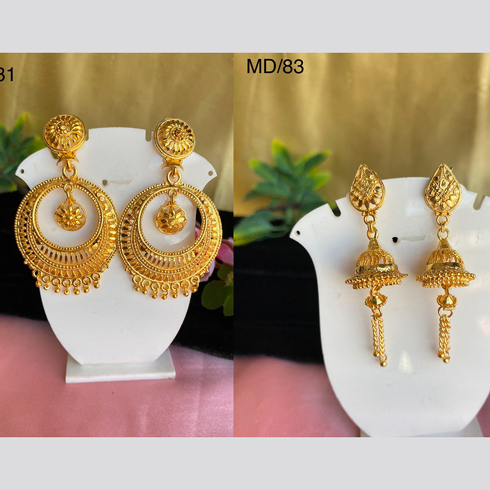 Mahavir Gold Earrings Combo