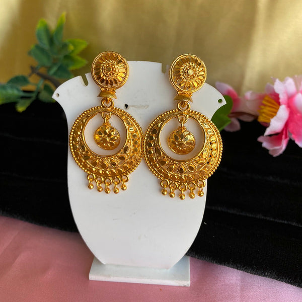 Mahavir Gold Plated Dangler Earrings