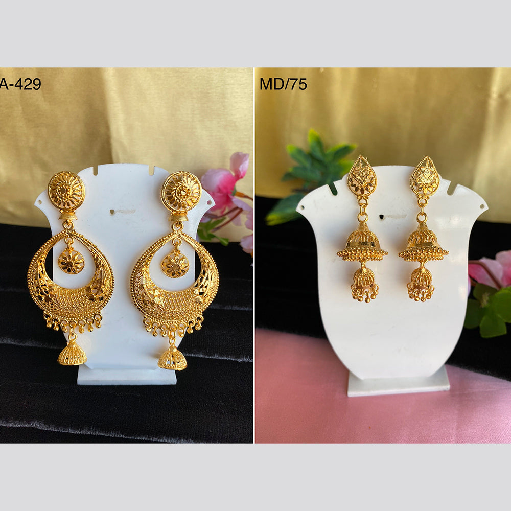 Mahavir Gold Earrings Combo