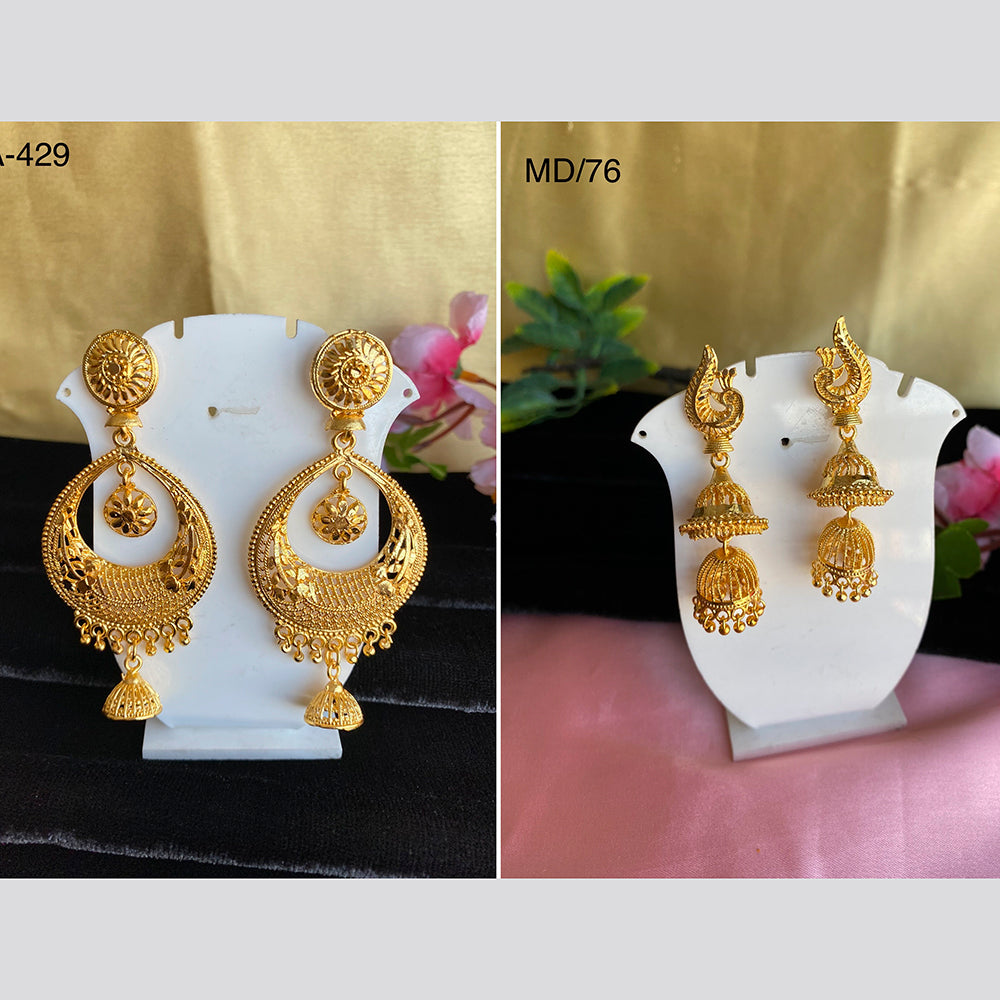 Mahavir Gold Earrings Combo