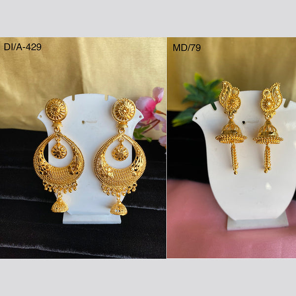 Mahavir Gold Earrings Combo