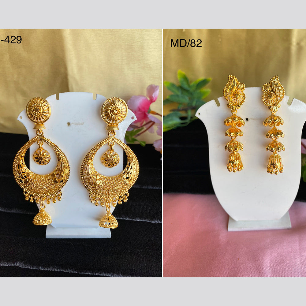 Mahavir Gold Earrings Combo