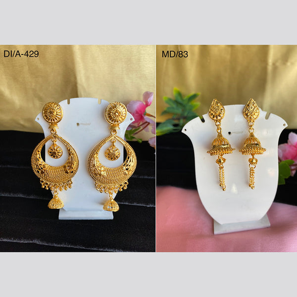 Mahavir Gold Earrings Combo