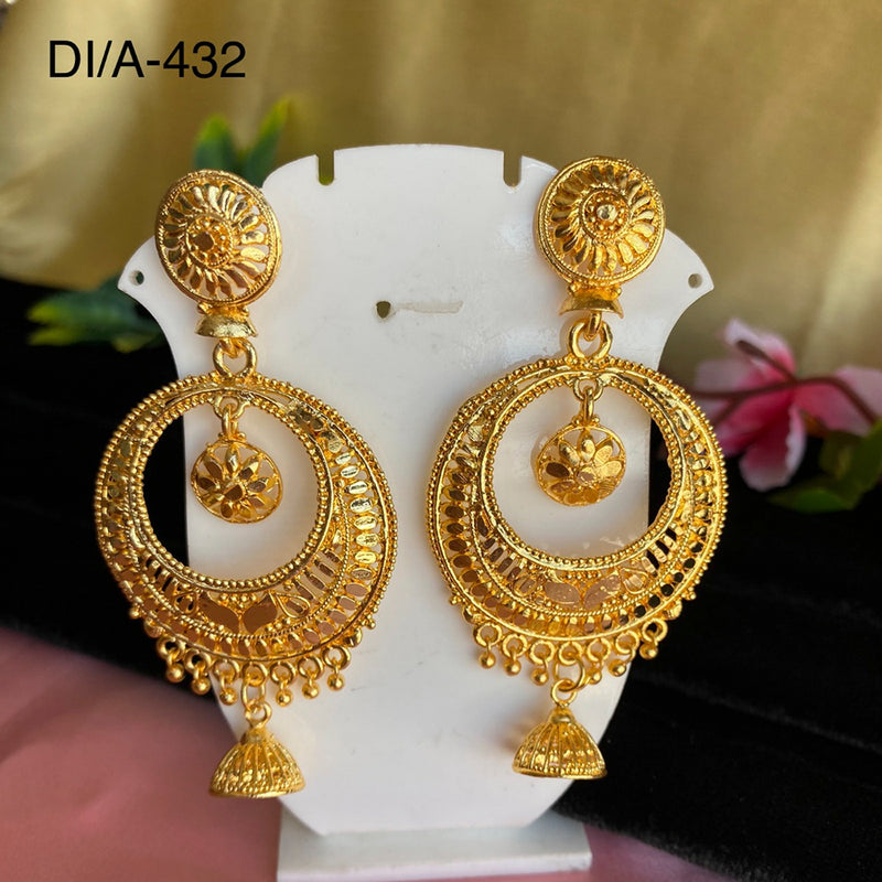 Mahavir Gold Plated Dangler Earrings