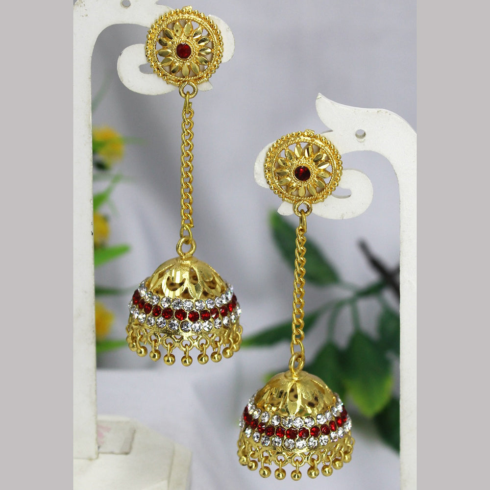 Mahavir Gold Plated Jhumki Earrings