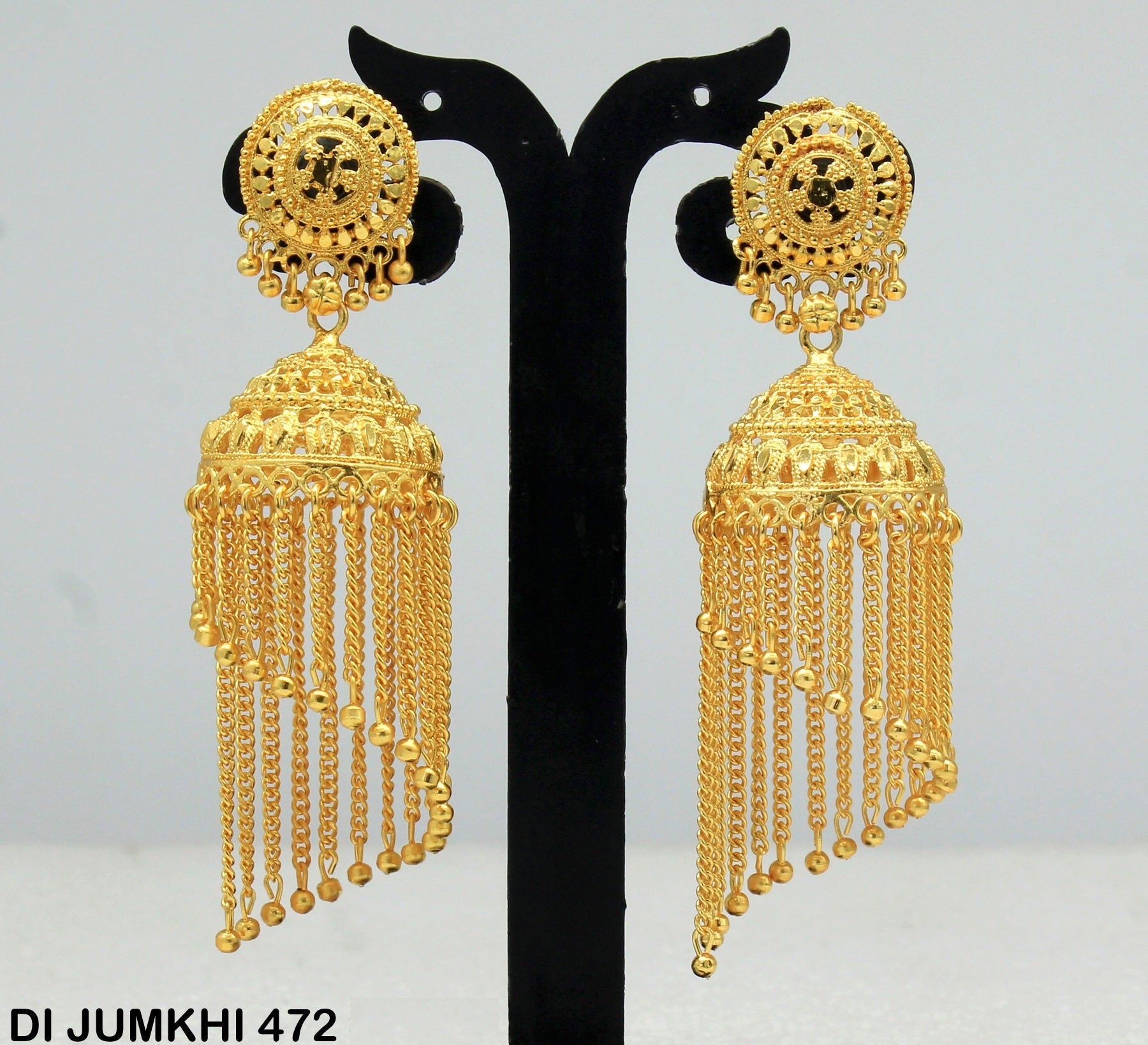 Mahavir Gold Plated Jhumki Earrings  - DI Jumkhi 472
