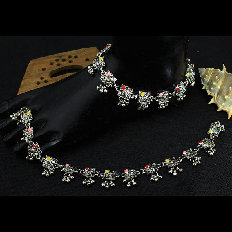 Mahavir Oxidised Plated Payal