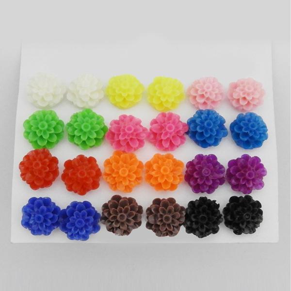 14Fashions Multicolor 12 Pair of Stud Earrings Sets - 1309201