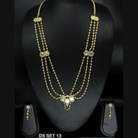 Mahavir Forming Look Gold Plated beautiful Multi Layer Necklace Set  - DS SET 13