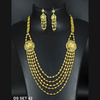 Mahavir Forming Look Gold Plated beautiful Multi Layer Necklace Set  - DS SET 42