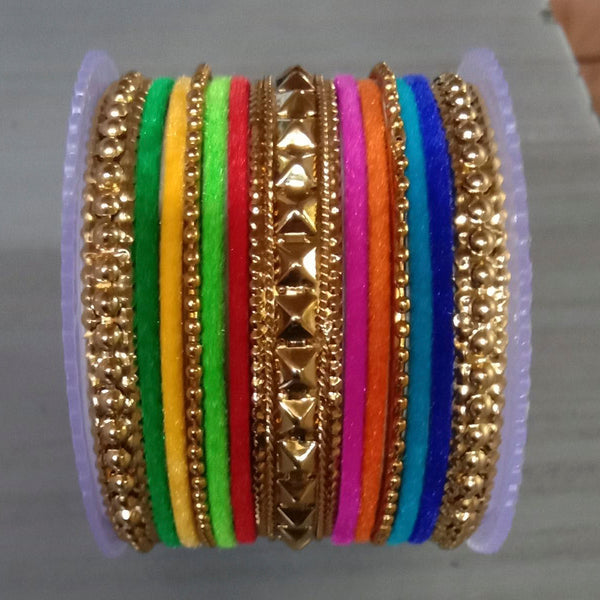 Shree Asha Bangles 13 Pieces in single bangle and Pack Of 12 Multi Color bangles Set