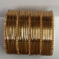 Shree Asha Bangles Gold Plated Austrian Stone Bangles Set - D no.1876