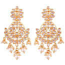 Etnico Gold Plated Zinc Alloy Kundan Stone Earrings For Women's, Gold(E2465W)