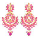 Etnico Traditional Gold Plated Chandbali Earrings Encased With Faux Kundans For Women/Girls (E2494Q)