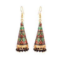 Etnico Jaipur Collection Zinc Alloy Earrings For Women's & Girls, Maroon & Green