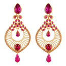 Etnico Traditional Gold Plated Dangler & Drop Chandbali Designer Earrings For Women (E2612Q)