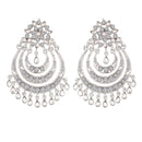 Etnico Traditional Silver Plated Kundan Earrings for Women (E2633SS)