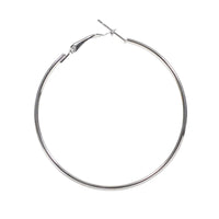 Etnico Silver Plated Big Hoop Bali Earrings For Girls And Women (E2645S)