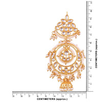 Etnico 18K Gold Plated Traditional Handcrafted Earrings Encased with Faux Kundan & Pearl for Women/Girls (E2787W)