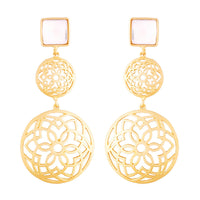 Etnico Zinc Alloy Earrings for Women White(E2811W)