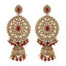EtnicoTraditional Gold Plated With Stunning Antique Finish Kundan & Pearl Jhumka Earrings for Women/Girls (E2863M)