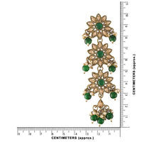 EtnicoTraditional Gold Plated With Stunning Antique Finish Kundan & Pearl Earrings for Women/Girls (E2866FLG)