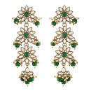 EtnicoTraditional Gold Plated With Stunning Antique Finish Kundan & Pearl Earrings for Women/Girls (E2866G)