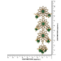 EtnicoTraditional Gold Plated With Stunning Antique Finish Kundan & Pearl Earrings for Women/Girls (E2866G)